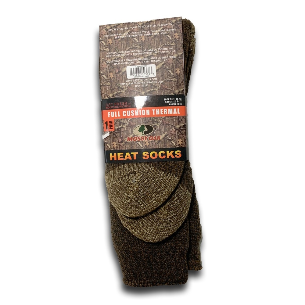 Mossy Oak Full Cushion Thermal Heat Socks. 1 Pair. - Picture 5 of 8